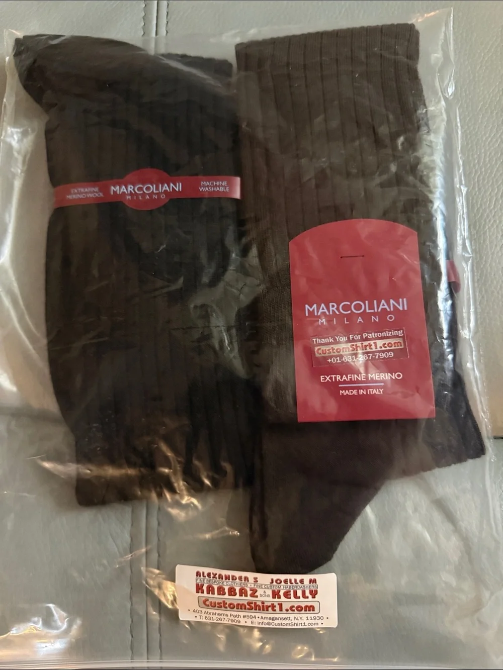 Marcoliani Milano Extrafine Merino Ribbed Dress Socks 2 Pair NWT Italy US 8-11
